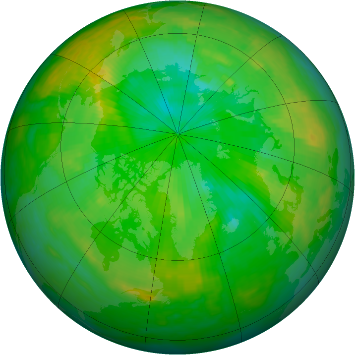 Arctic ozone map for 26 July 1982
